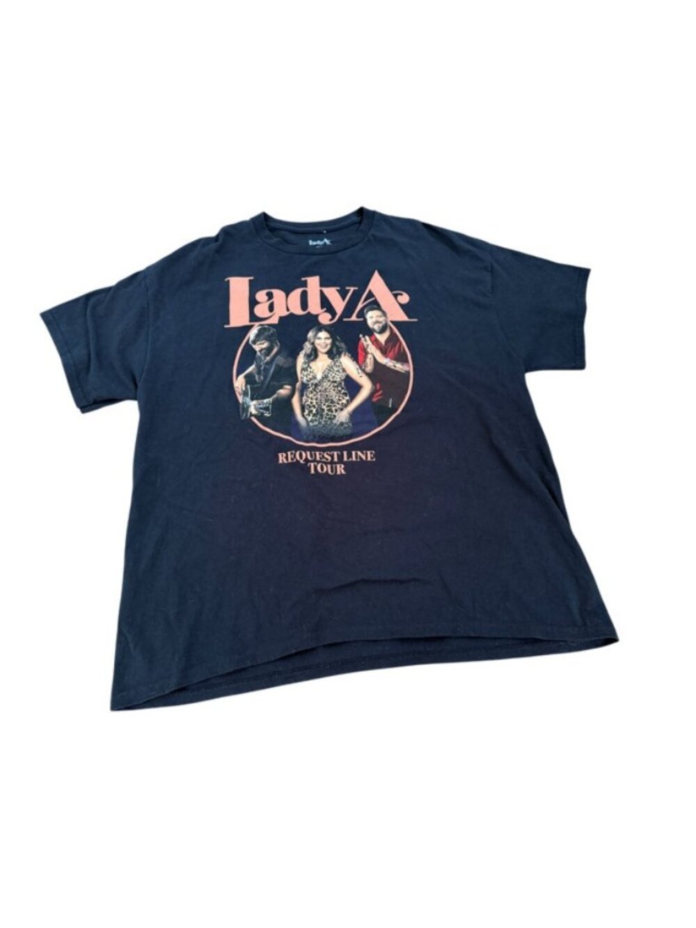 Lady Antebellum Black 2023 Country Music Request Line XL Tour T Shirt 2 Sided